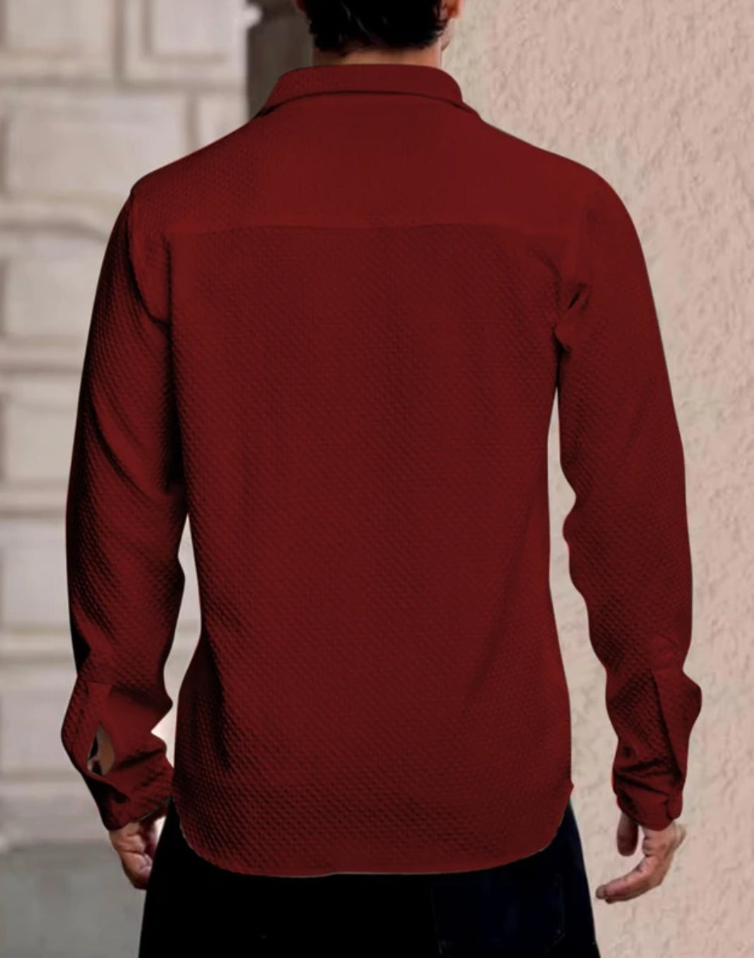 Men Regular Fit Solid Casual Shirts by ATLEST