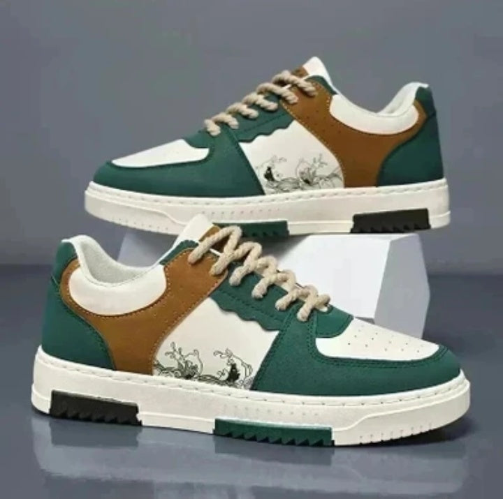 ATLEST Urban Crest Sneakers – Green/Brown Limited Edition
