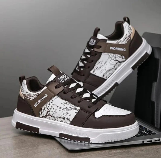 ATLEST TrailMark Street Sneakers – Brown/White