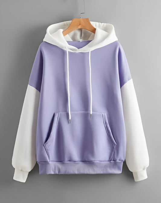 ATLEST Dual Tone Premium Hoodie – Lavender & White