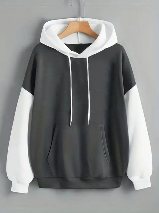 Partial Payment for Two-Tone Contrast Hoodie – Black &amp; White Edition - S (Partial Payment) 1764916066-314
