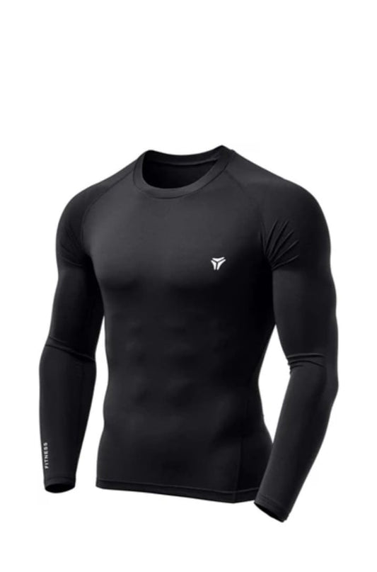 ATLEST ProFit Long-Sleeve Compression Top – Jet Black